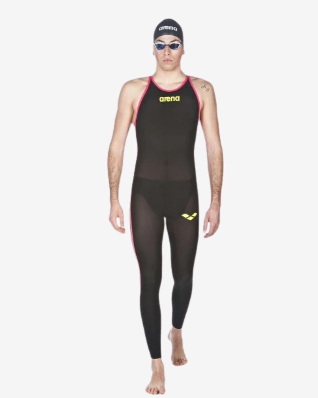 Costume Da Gara Arena Powerskin R-EVO+ Open Water Uomo Chiuso Dietro Black