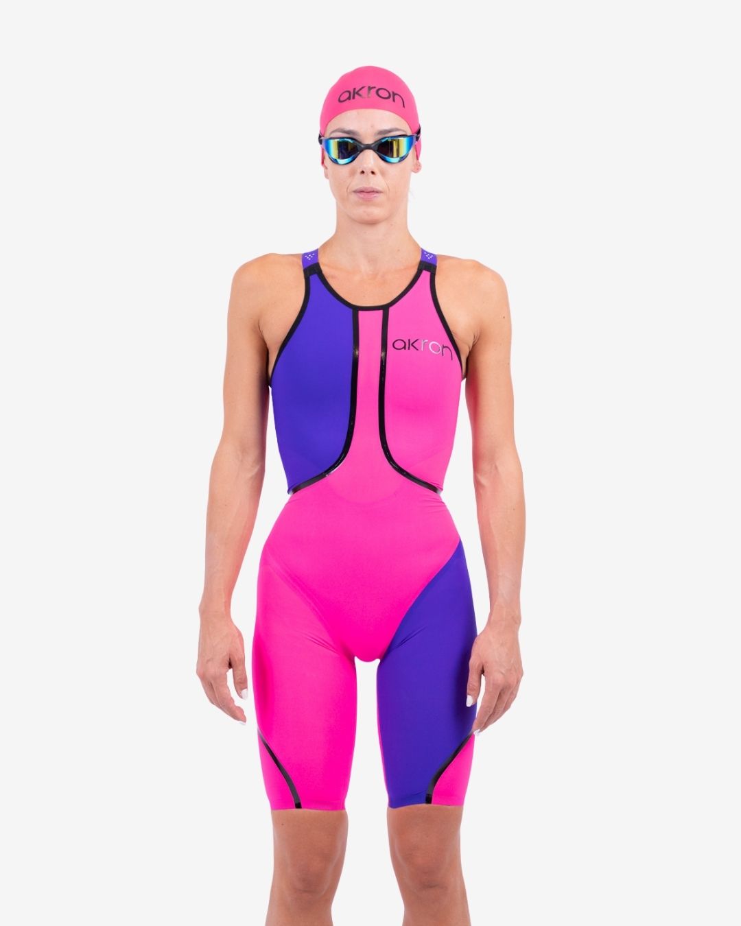 Costume Da Gara Donna Akron Venom Hero OpenBack Pink/Violet