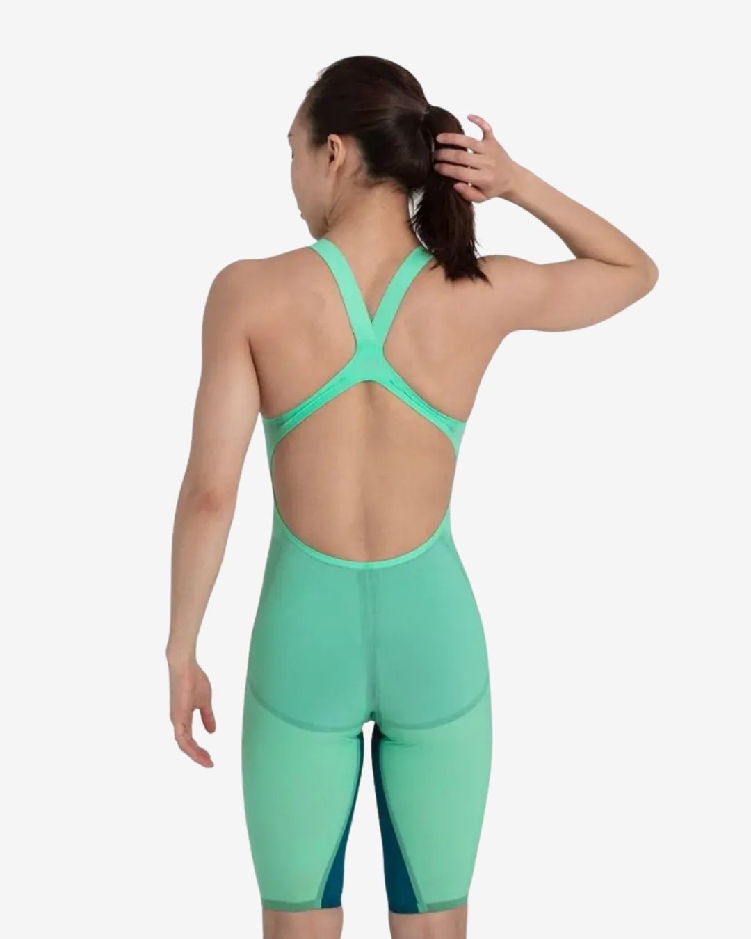 Costume Da Gara Donna Speedo Fastskin LZR Pure Valor OpenBack Verde Acqua