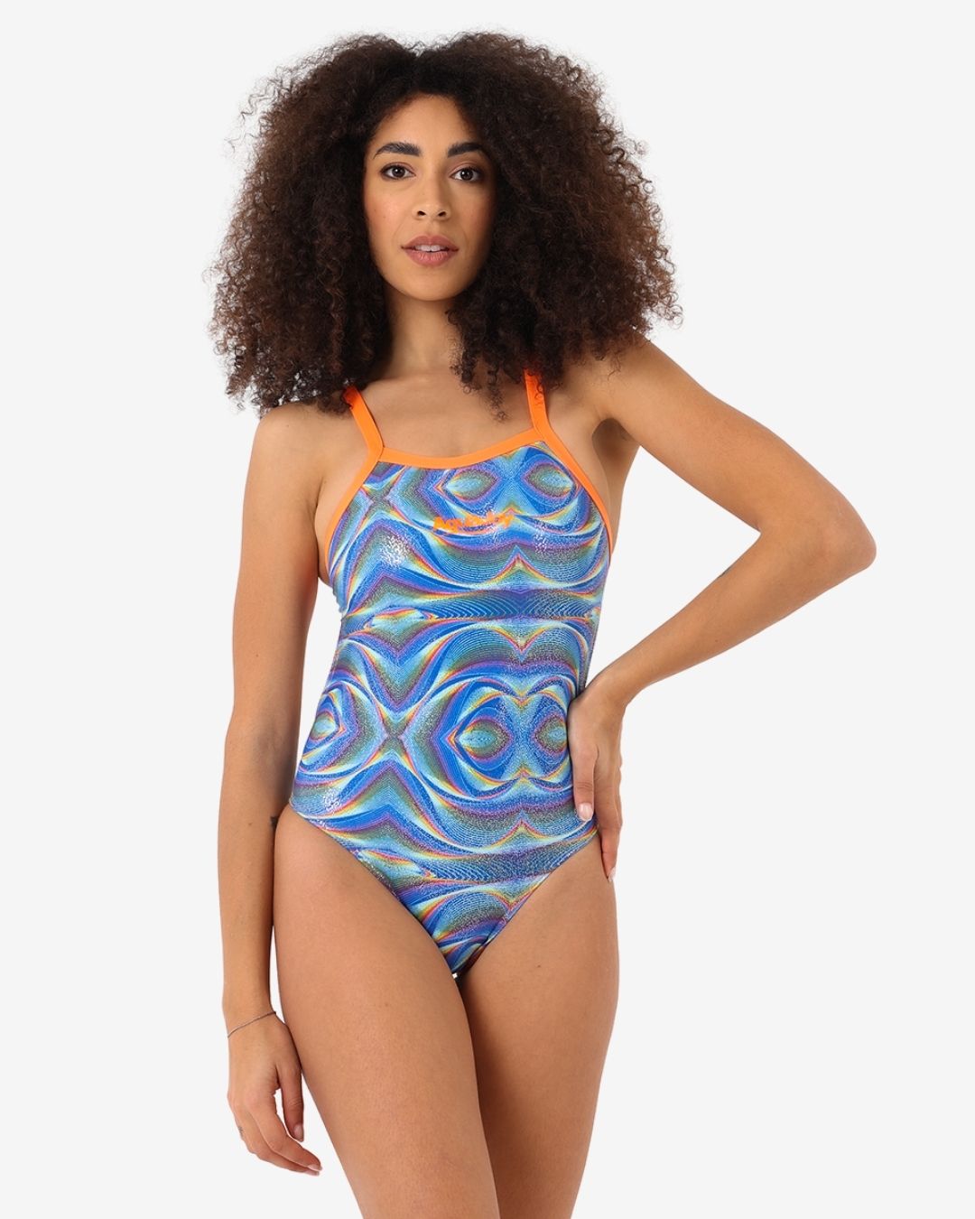 Costume Donna Nuoto Sincronizzato mod. Brillantinato Liquid Blu