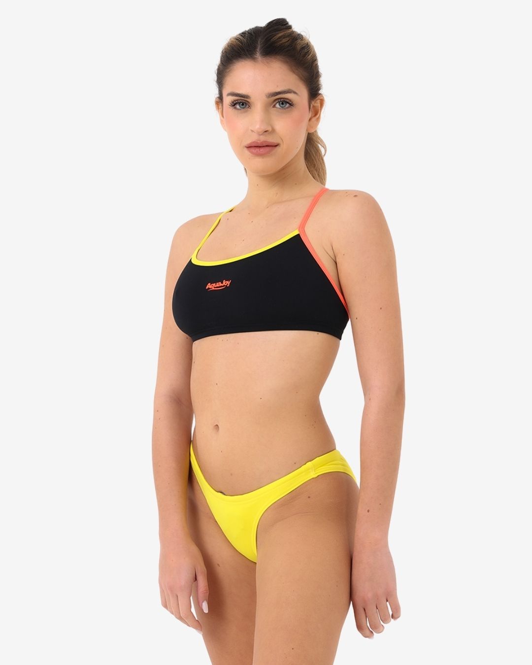 Costume Donna Bikini Corpetto mod. Nero/Marigold