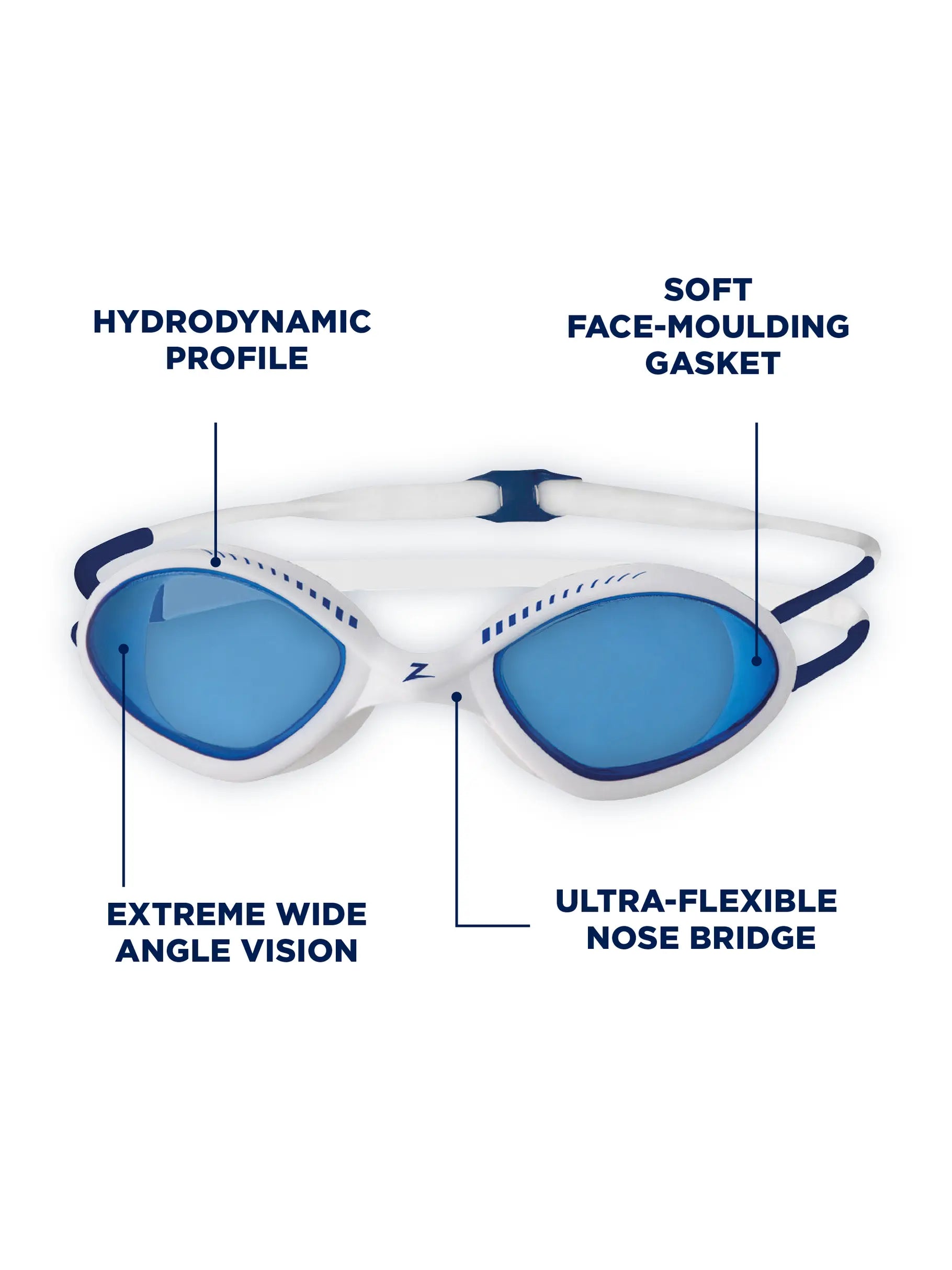 Occhialini Nuoto Zoggs Tiger White/Blue