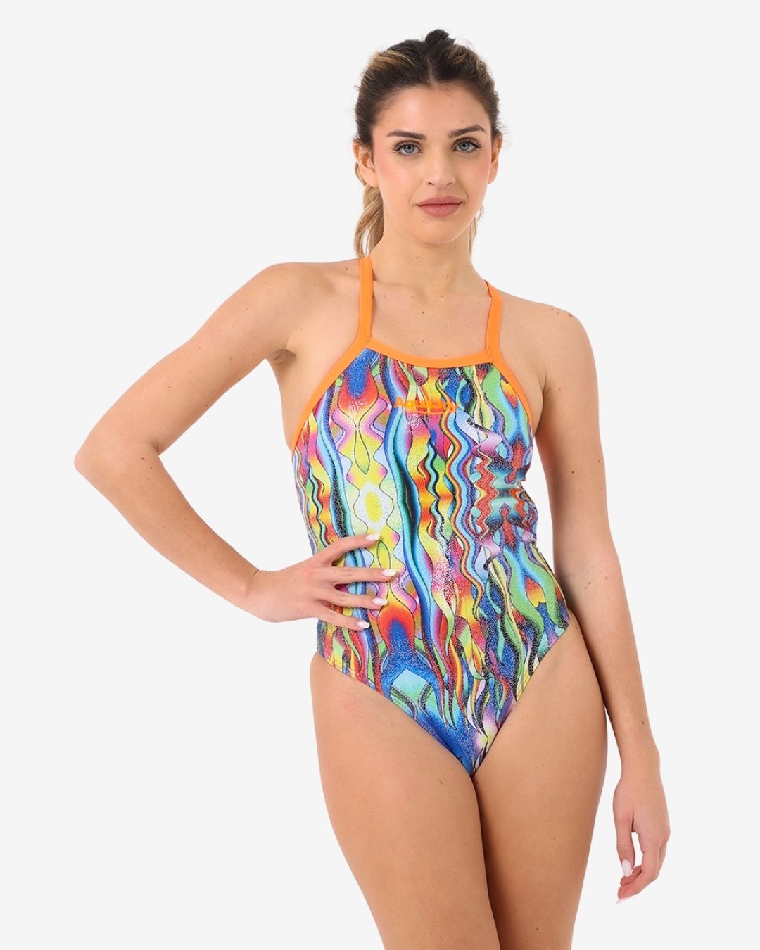 Costume Donna Nuoto Sincronizzato mod. Brillantinato Multicolor