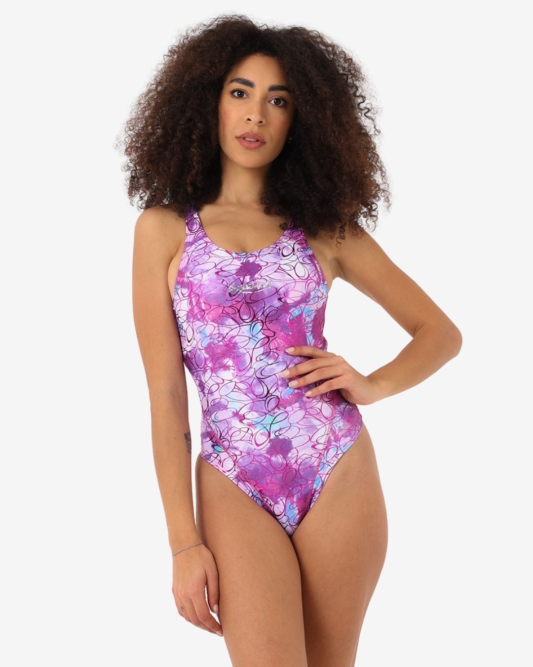 Costume Donna Nuoto Sincronizzato mod. Lake Fuxia Glitterato