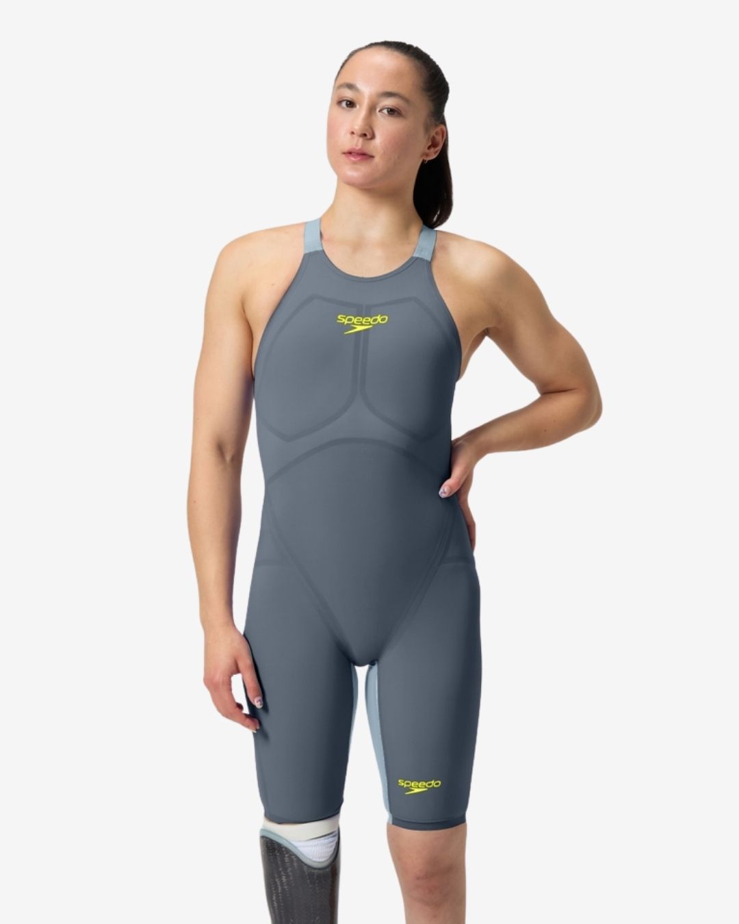 Costume Da Gara Donna Speedo Fastskin LZR Pure Valor 2.0 OpenBack Grey/AcadiaBlue Grigio