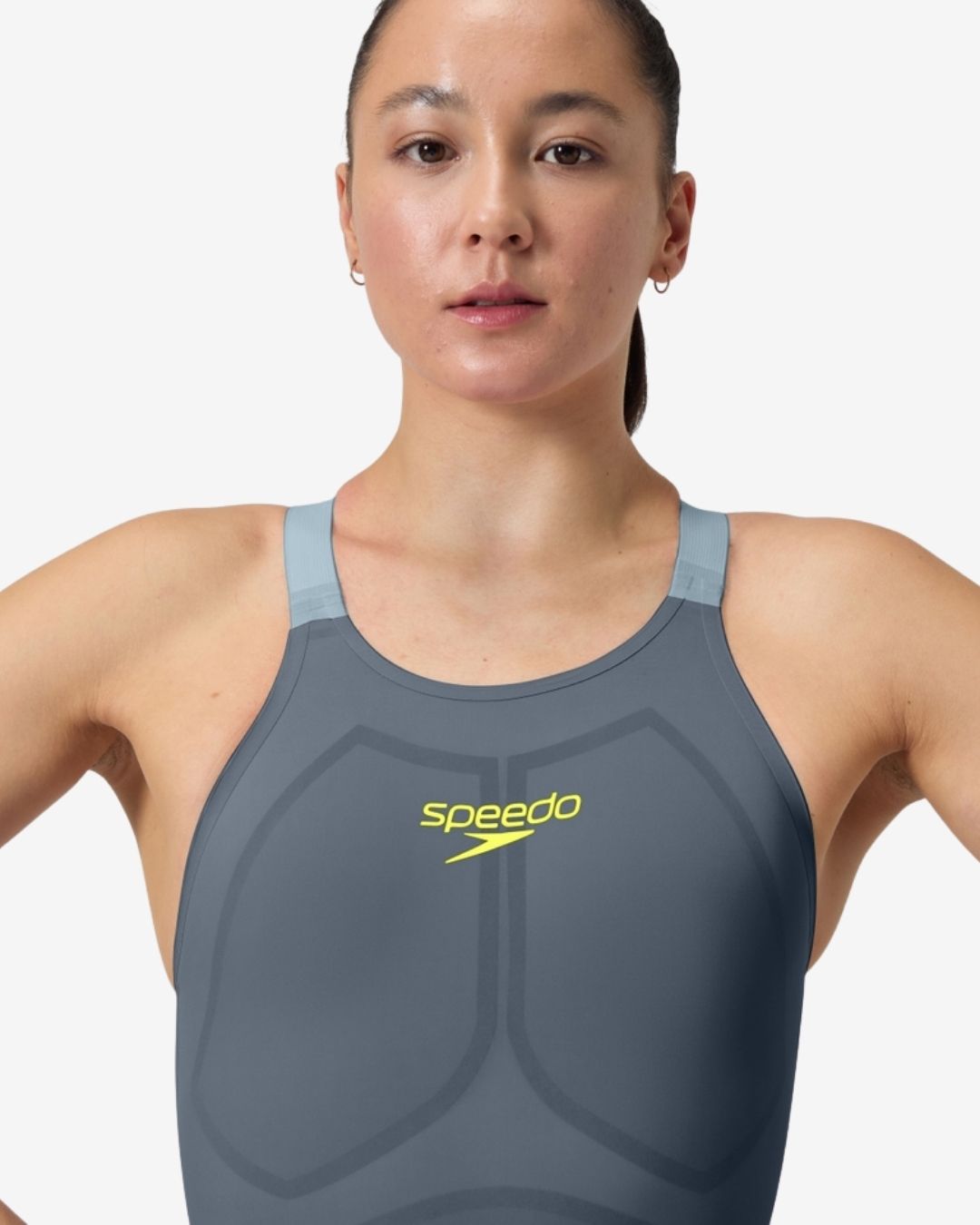 Costume Da Gara Donna Speedo Fastskin LZR Pure Valor 2.0 OpenBack Grey/AcadiaBlue Grigio