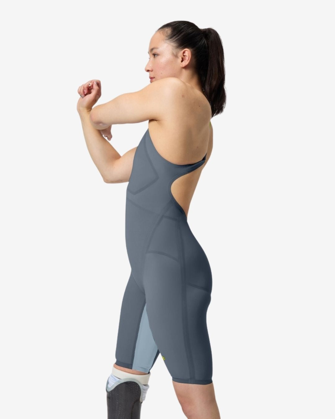 Costume Da Gara Donna Speedo Fastskin LZR Pure Valor 2.0 OpenBack Grey/AcadiaBlue Grigio