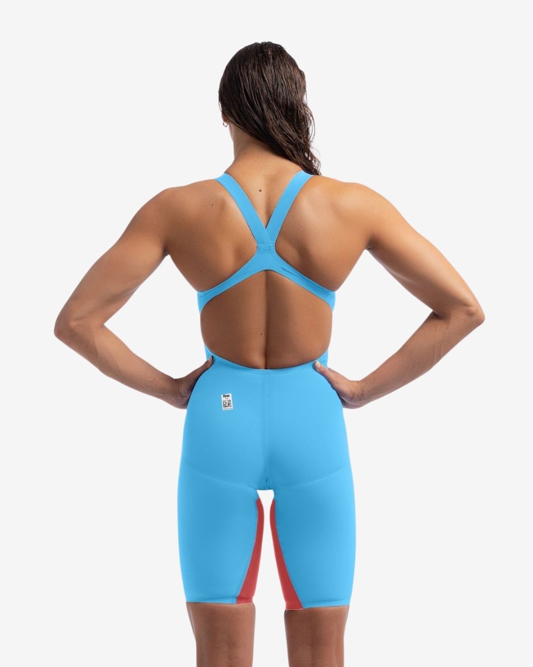 Costume Da Gara Donna Speedo Fastskin LZR Pure Valor 2.0 OpenBack Picton Blue/Flame Red