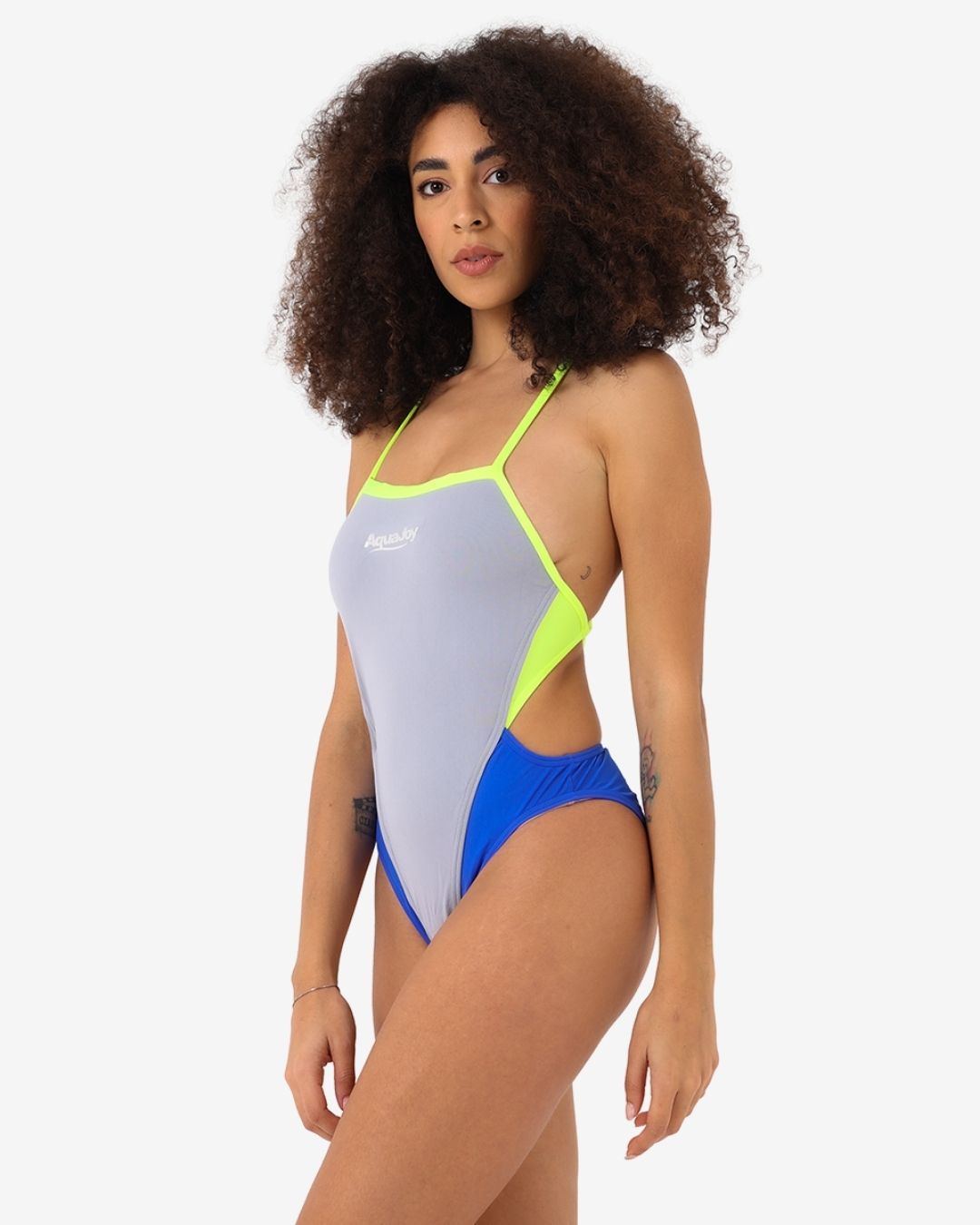 Costume Donna Bordato Bicolore Annodato mod. Mercurio/Baja Blu