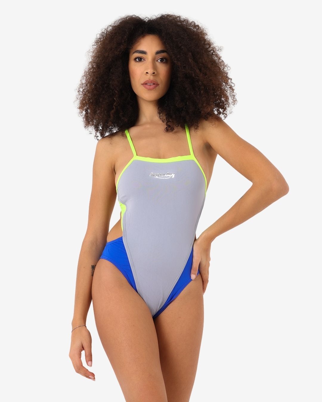 Costume Donna Bordato Bicolore Annodato mod. Mercurio/Baja Blu