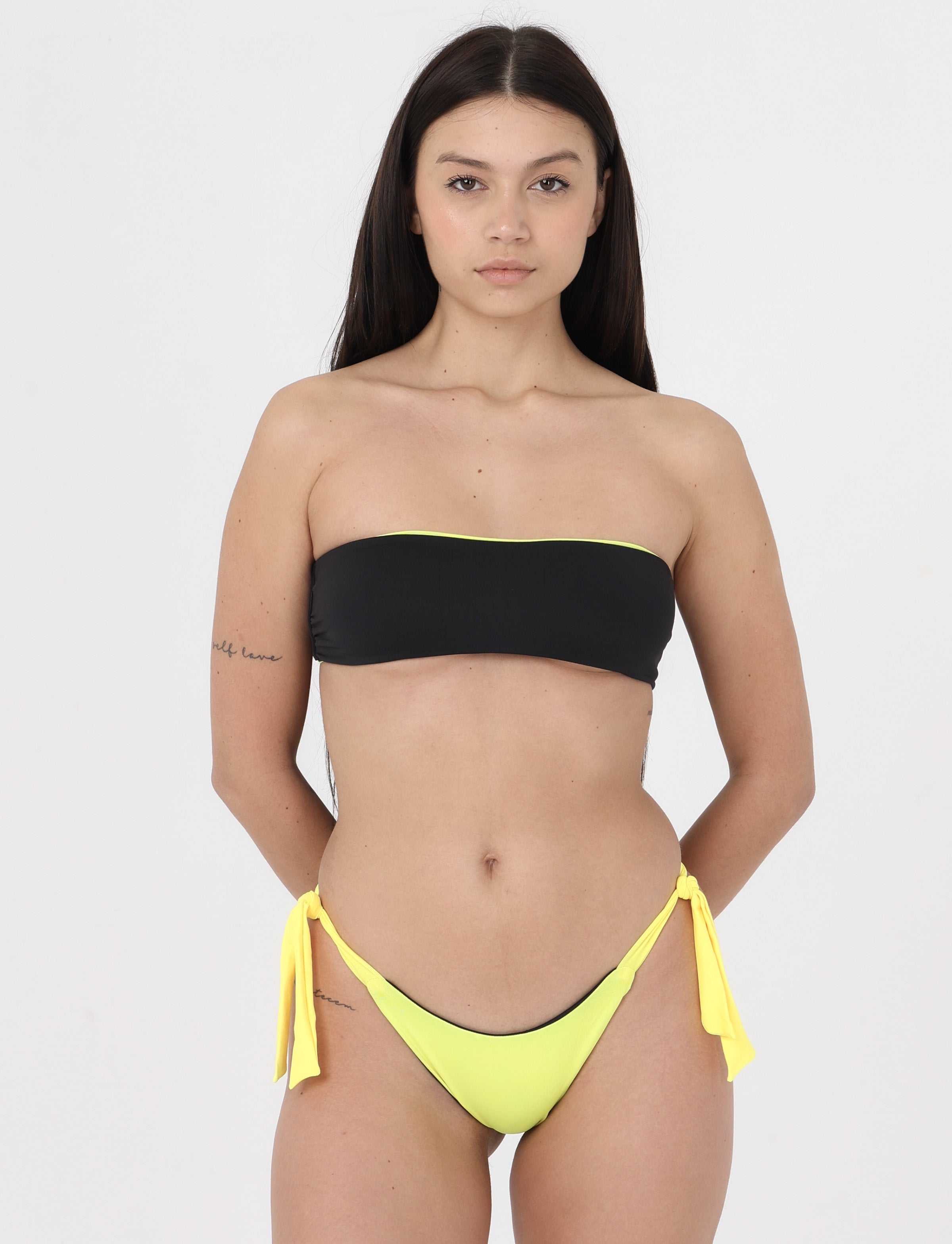 Bikini Aquajoy mod. Fascia Giallo/Nero