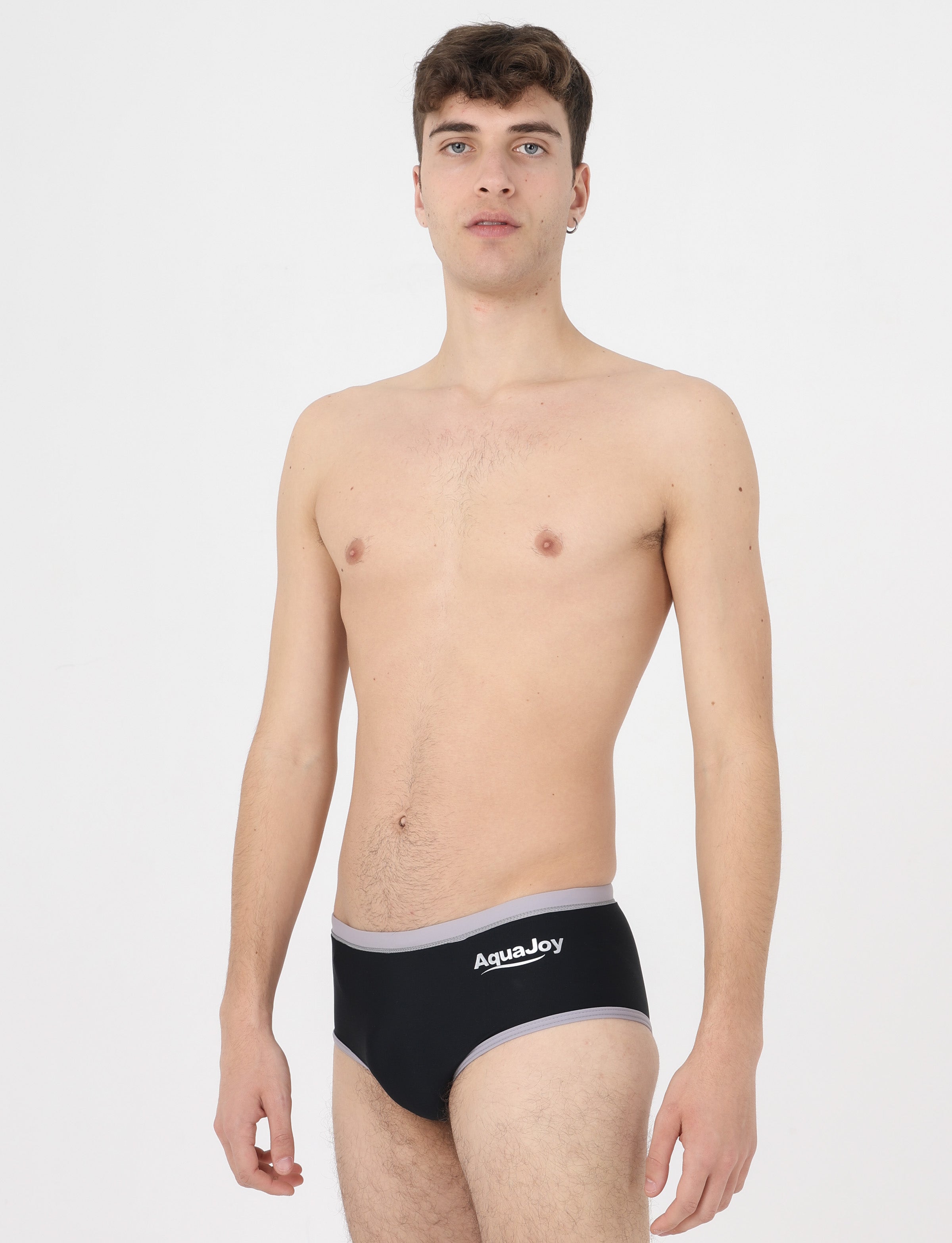 Costume Uomo Parigamba a Vita Bassa Aquajoy mod. One Logo Nero/Mercurio