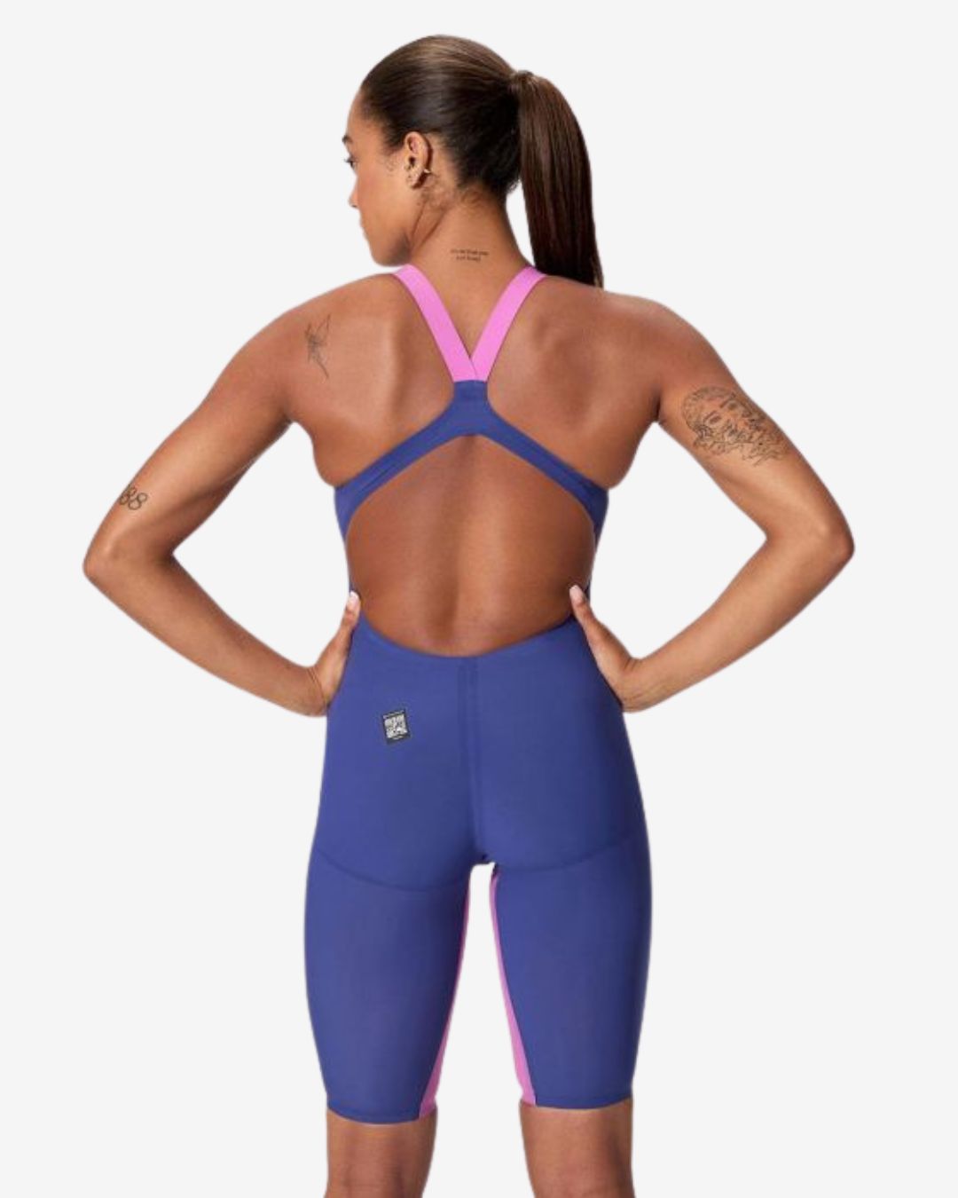 Costume Da Gara Donna Speedo Fastskin LZR Pure Valor 2.0 OpenBack Blue Navy/Purple