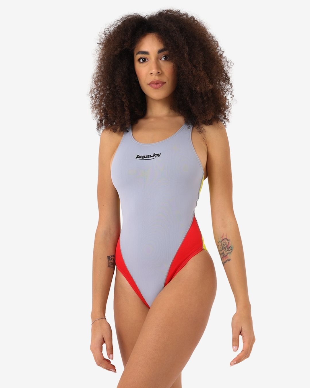 Costume Donna Olimpionico Tricolore mod. Mercurio/Red Pepper/Marigold