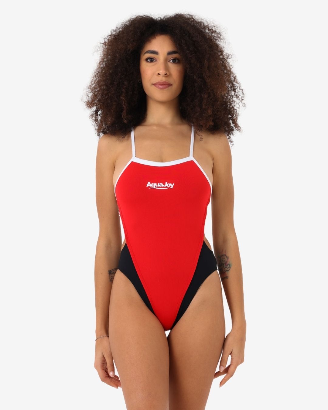 Costume Donna Bordato Bicolore Annodato mod. Red Pepper/Nero