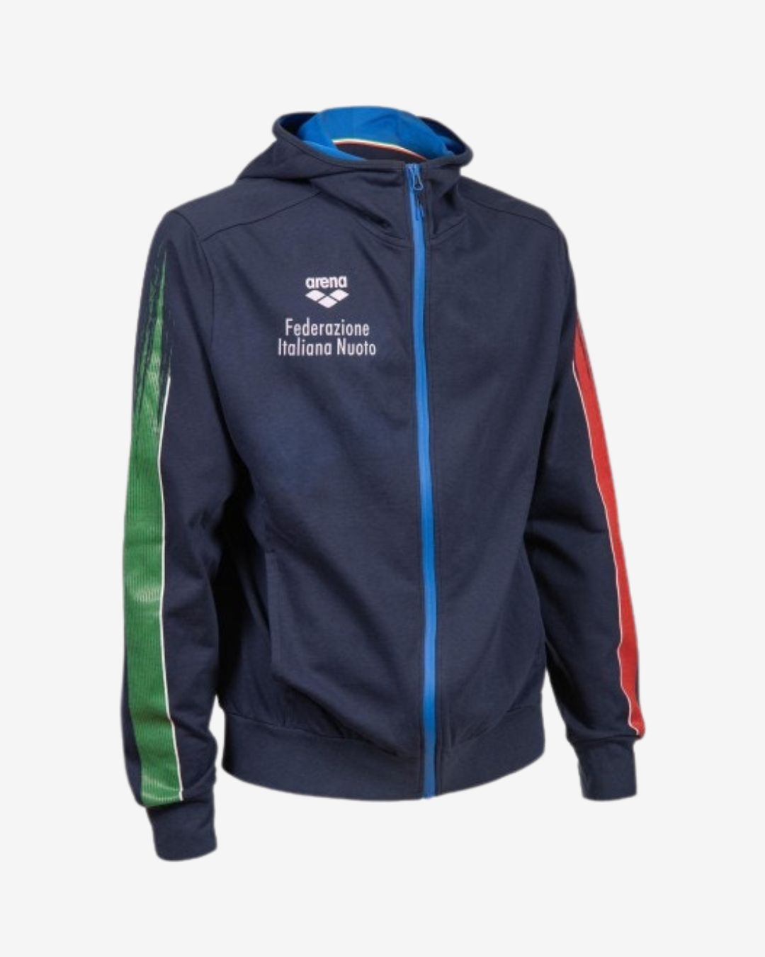 Felpa con Cappuccio Arena Unisex mod. Italia Dark Navy Blu