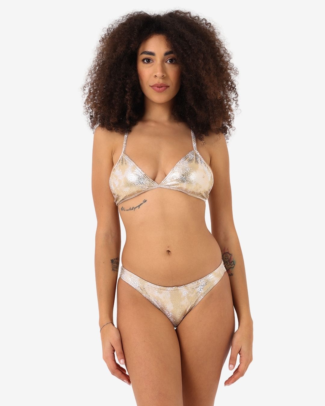 Costume Donna Bikini Triangolo mod. Gold Skin