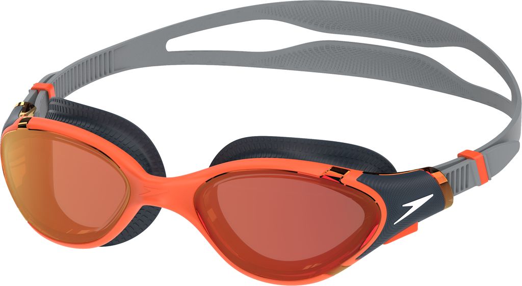 Occhialini Nuoto Specchiati Speedo Biofuse 2.0 Mirror Amber /Steel/Crimson