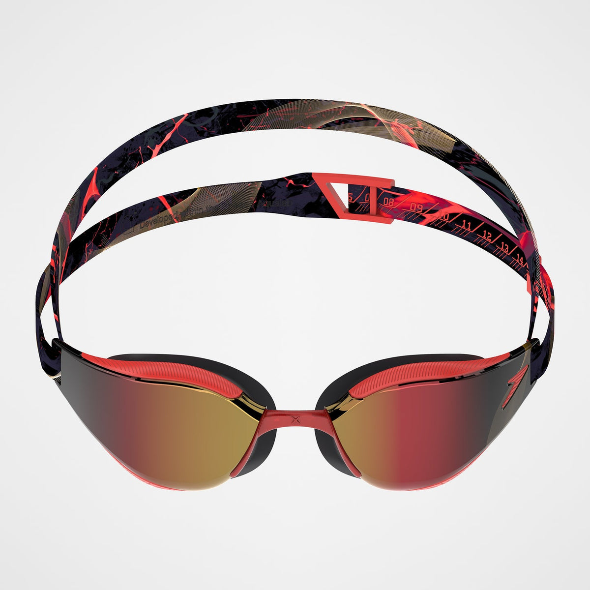 Occhialini Speedo Fastskin Hyper Elite Specchiati Rossi