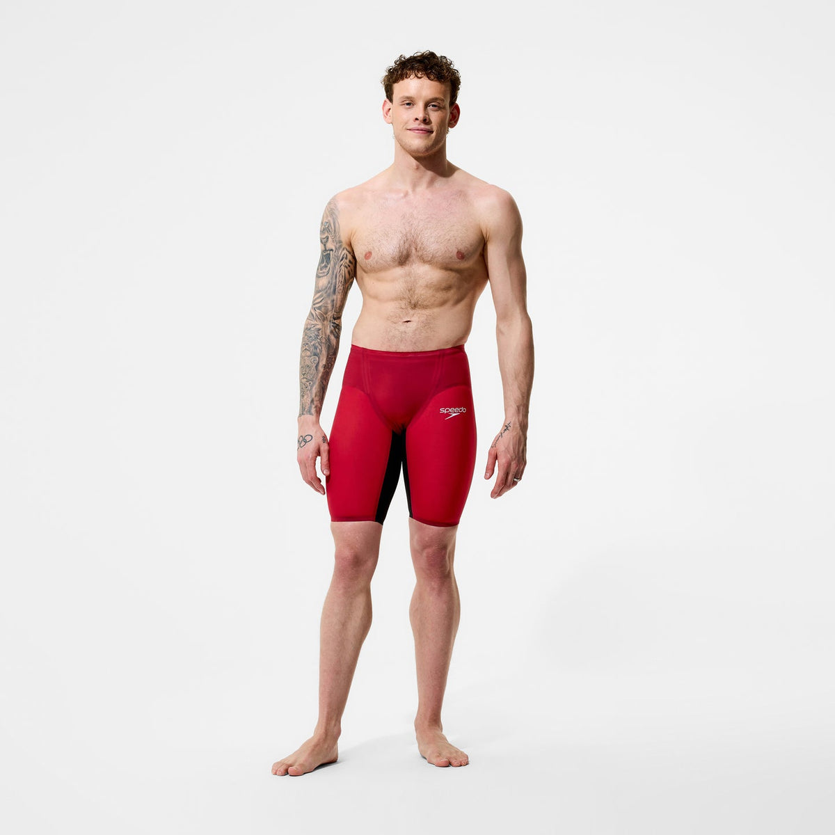 Costume da Gara Uomo Speedo LZR Pure Valor 2.0 Jammer Rosso/Nero