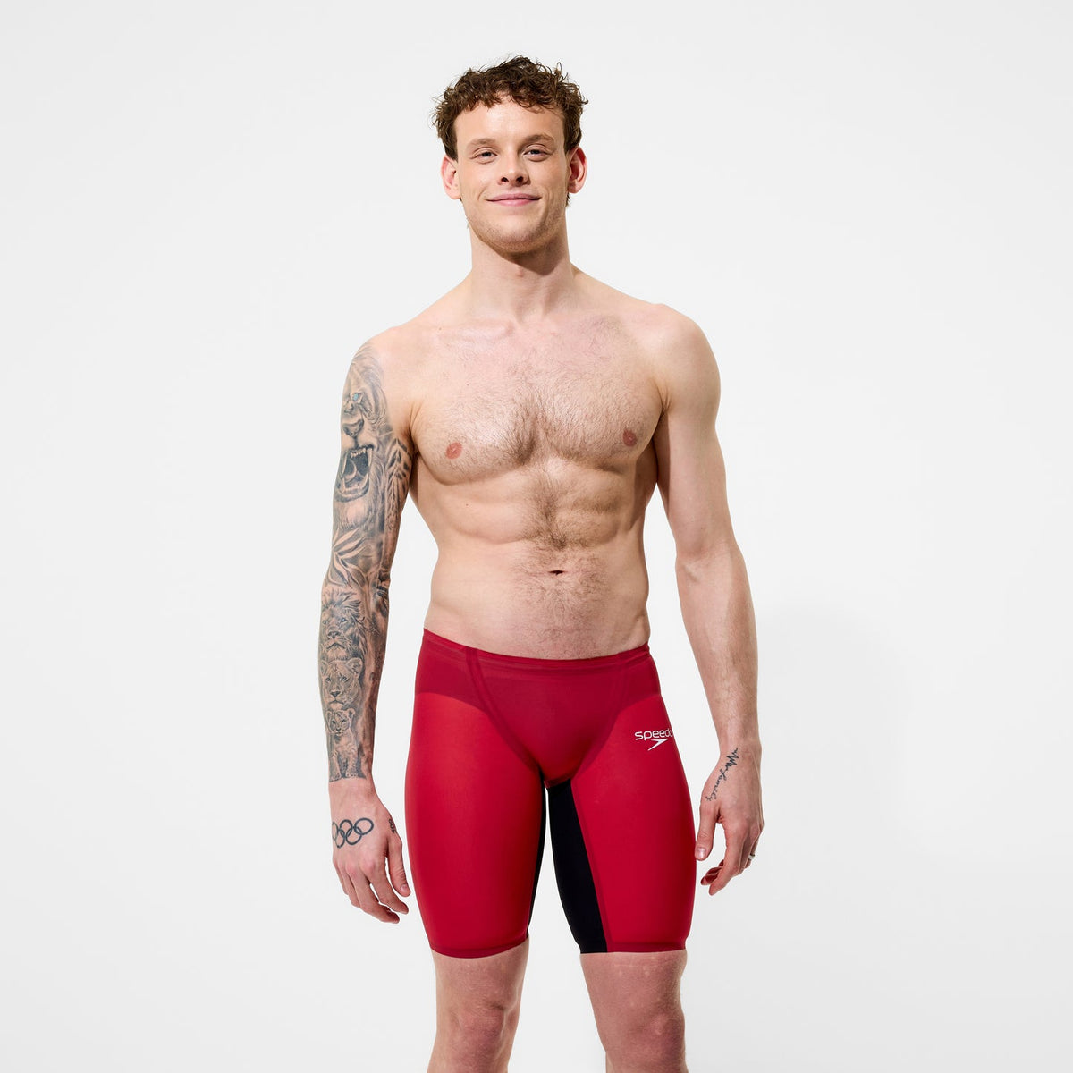 Costume da Gara Uomo Speedo LZR Pure Valor 2.0 Jammer Rosso/Nero