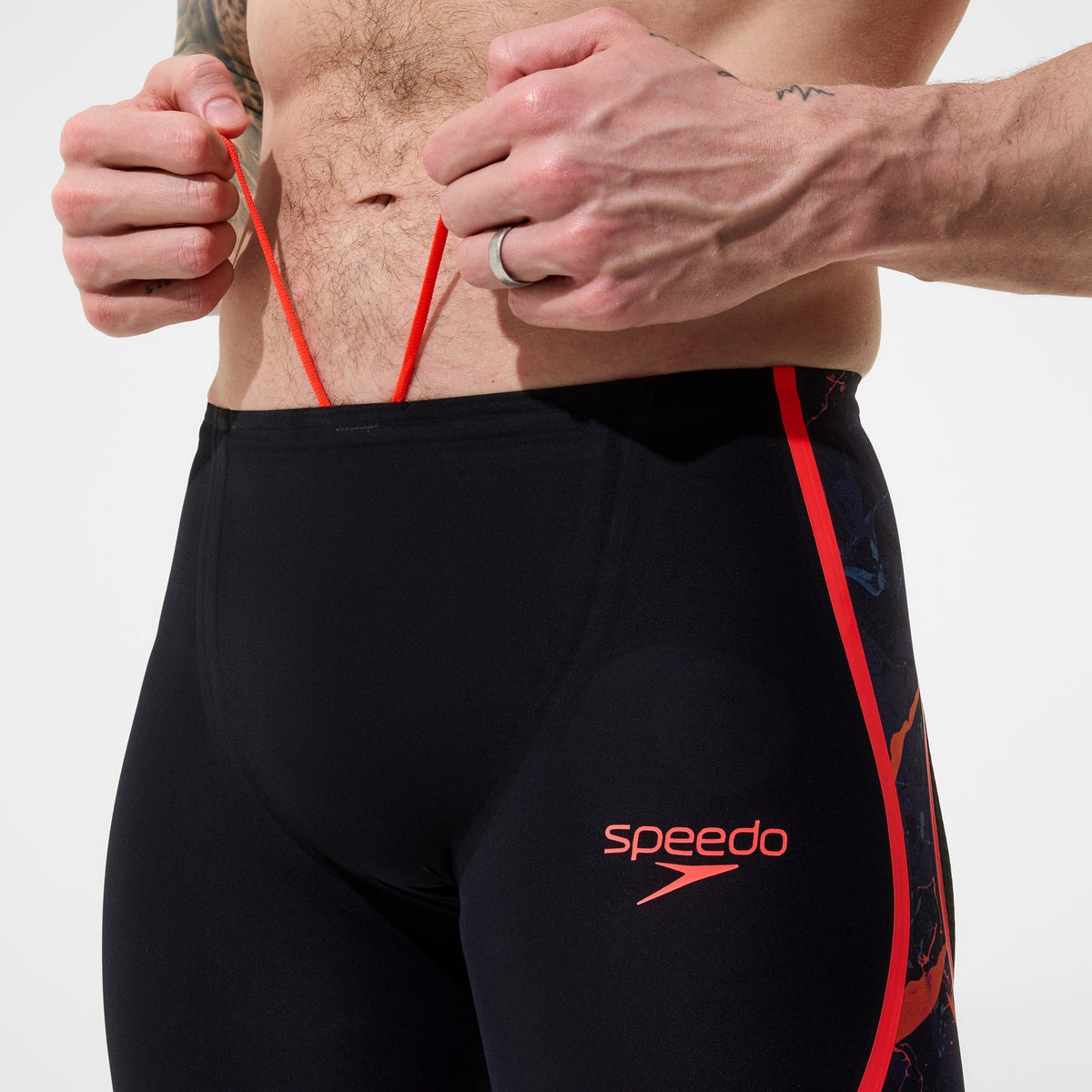 Costume da Gara Uomo Speedo Fastskin LZR Pure Intent 2.0 Nero Stampato