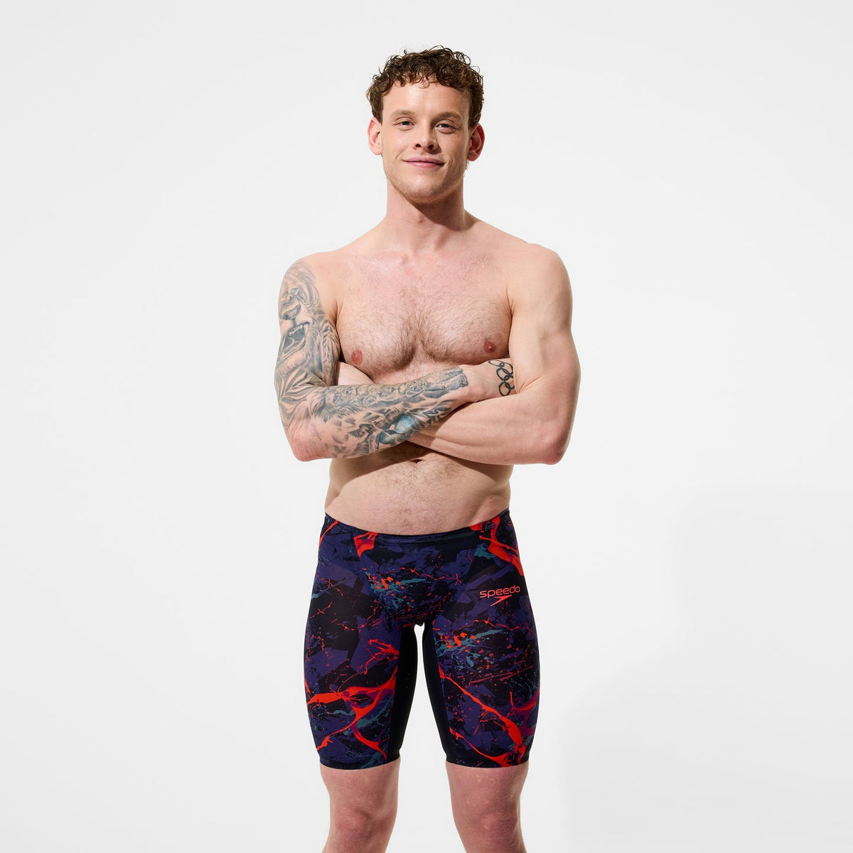 Costume da Gara Uomo Speedo LZR Pure Valor 2.0 Jammer Nero Stampato