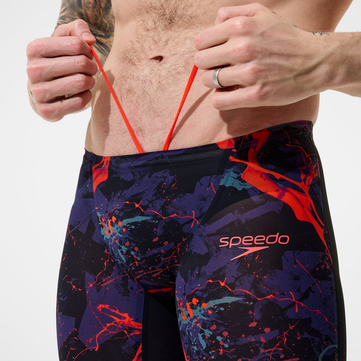 Costume da Gara Uomo Speedo LZR Pure Valor 2.0 Jammer Nero Stampato