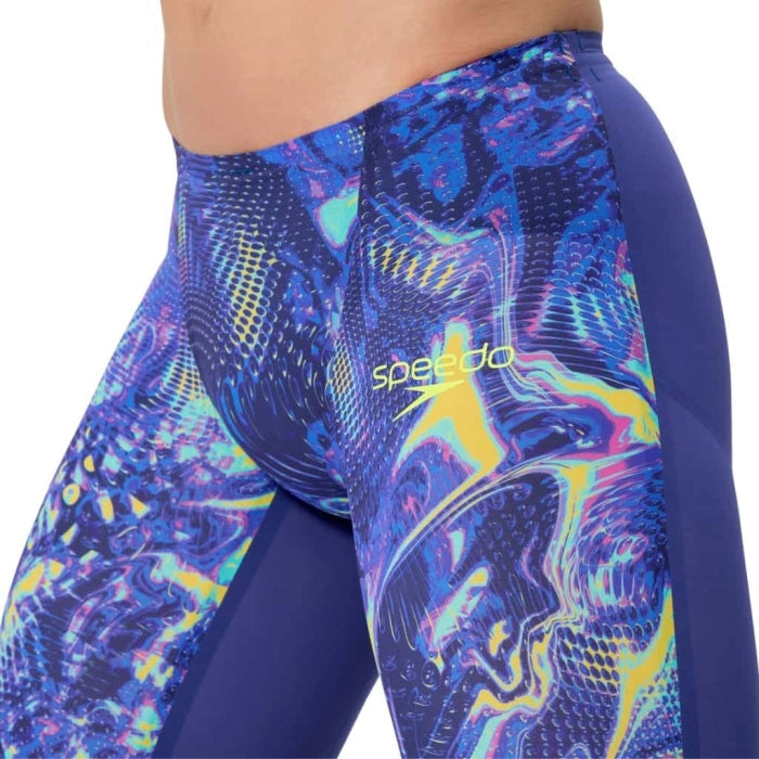 Costume da Gara Uomo Speedo LZR Pure Valor 2.0 Jammer Blu Stampato