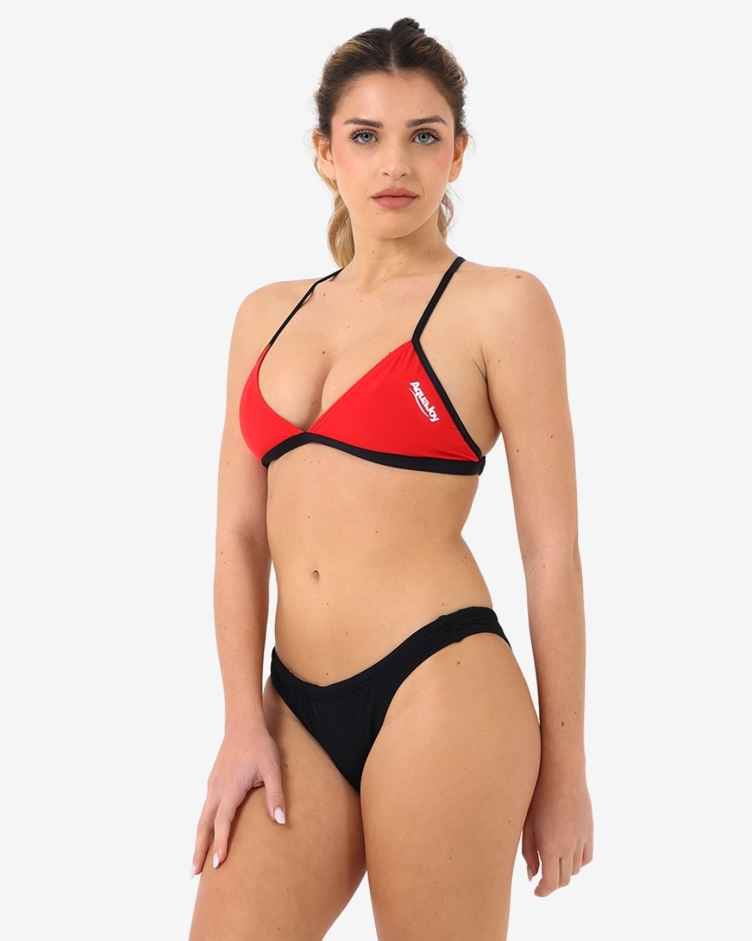 Costume Donna Bikini Triangolo mod. Red Pepper/Nero