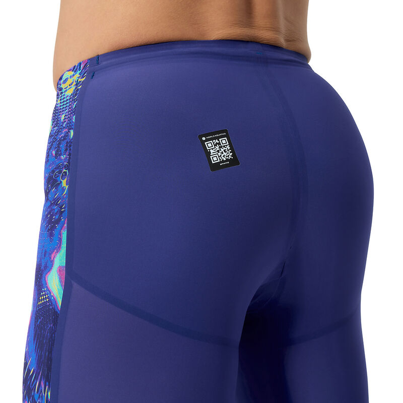 Costume da Gara Uomo Speedo LZR Pure Valor 2.0 Jammer High Waist Blu Stampato