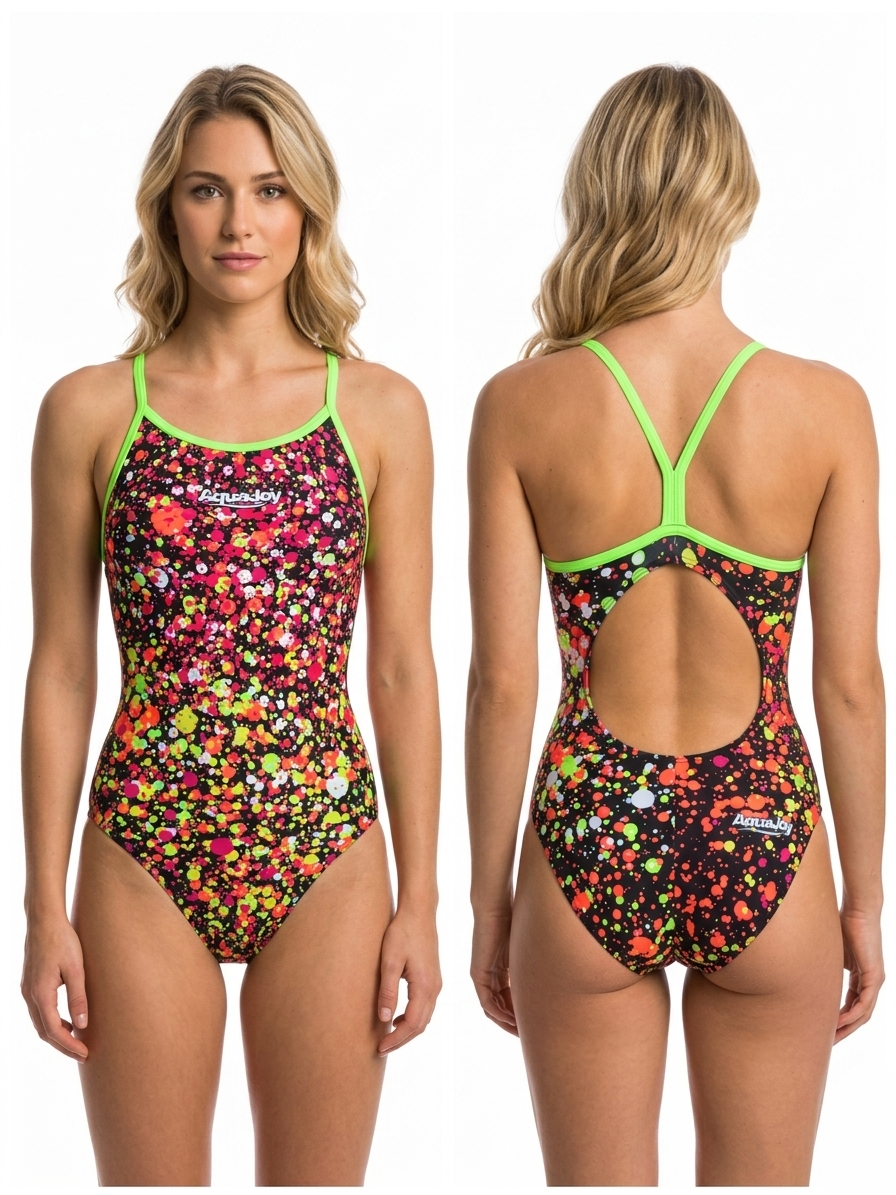 Costume Donna Aquajoy Bordato mod. Pois Colorati