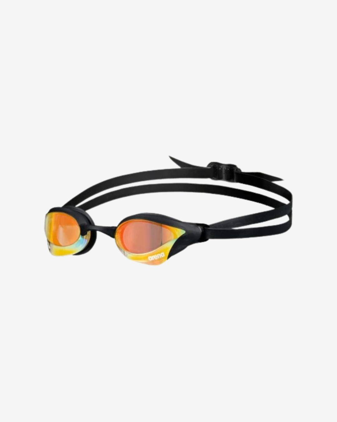 Occhialini Nuoto Specchiati Arena Cobra Core Swipe Mirror Yellow Copper Black