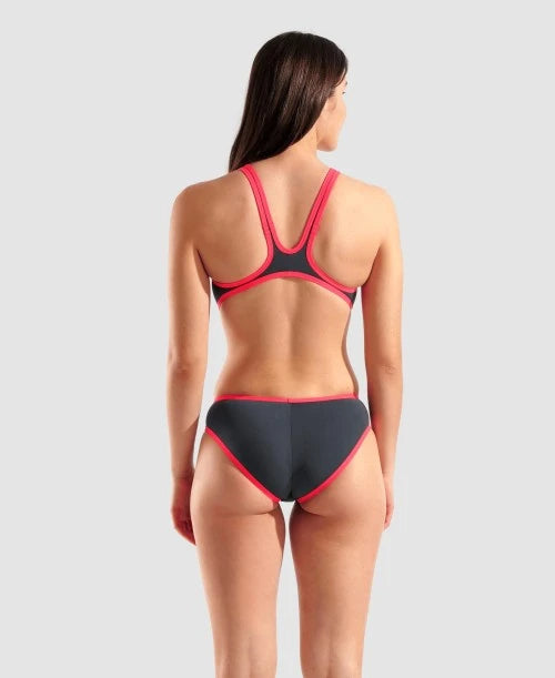 Costume Donna Arena One Biglogo Asphalt/Fluo Red