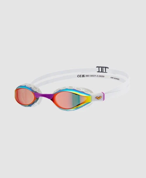 Occhialini Nuoto Specchiati Arena Air Sonic Mirror Gold-White