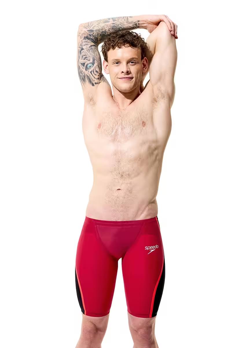 Costume da Gara Uomo Speedo Fastskin LZR Pure Intent 2.0 Jammer Rosso/Nero