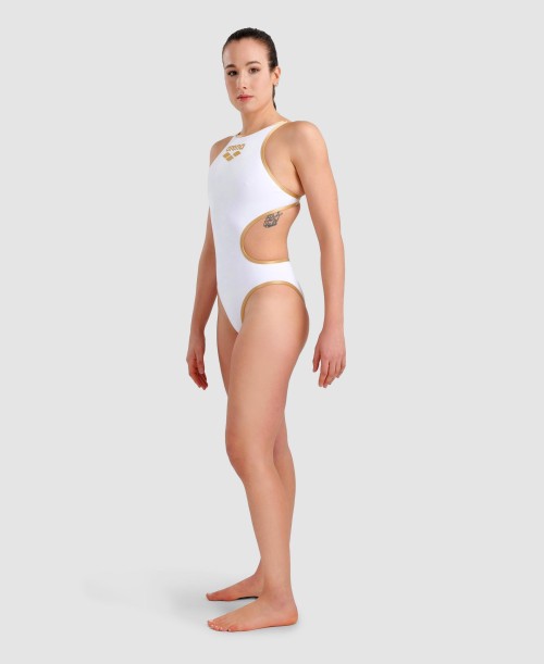 Costume Donna Arena One Biglogo White-Gold