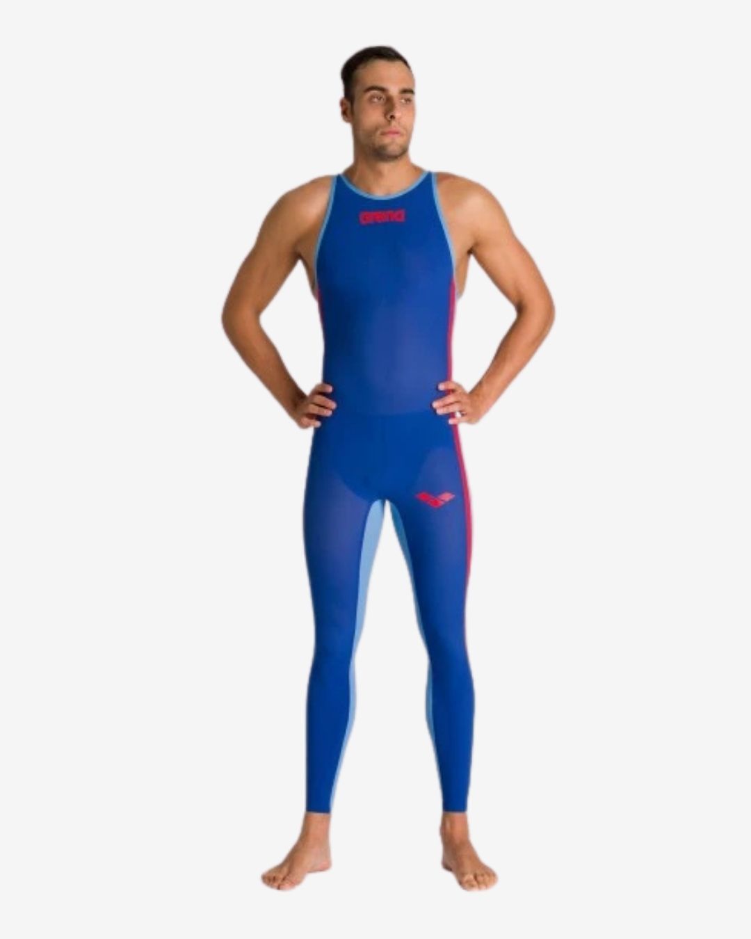 Costume Da Gara Arena Powerskin R-EVO+ Open Water Uomo Chiuso Dietro Ocean Blue
