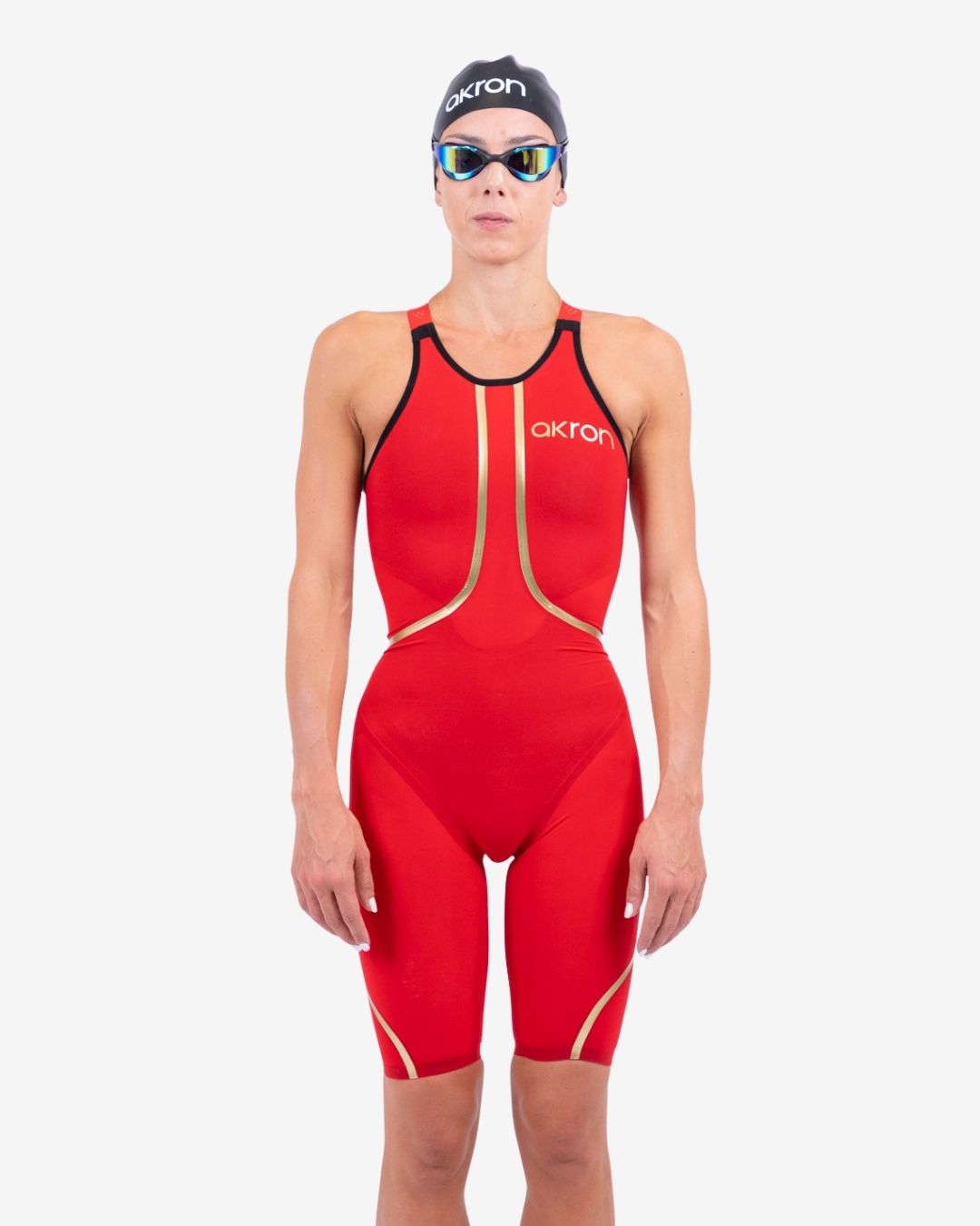 Costume Da Gara Donna Akron Venom Hero OpenBack Red