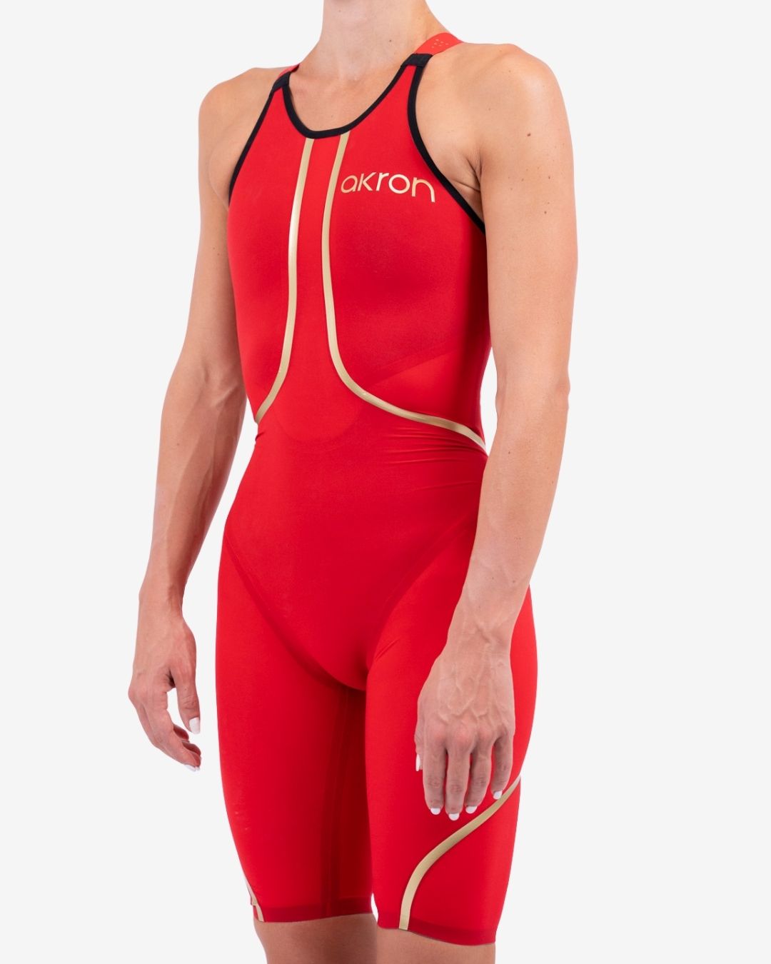 Costume Da Gara Donna Akron Venom Hero OpenBack Red