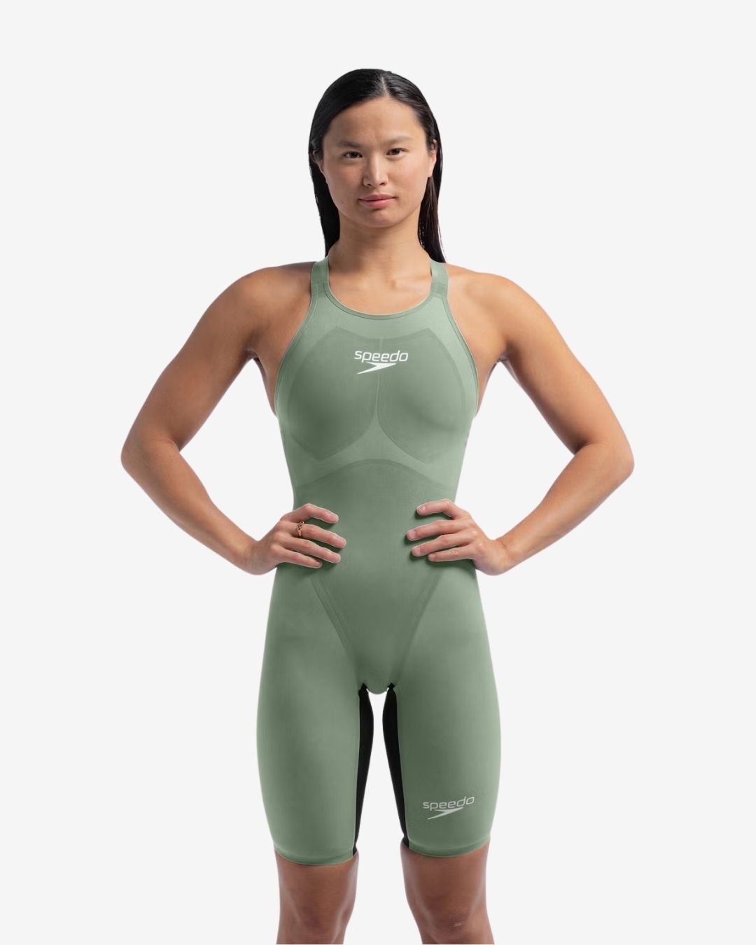 Costume Da Gara Donna Speedo Fastskin LZR Pure Valor 2.0 ClosedBack Country Green/Black
