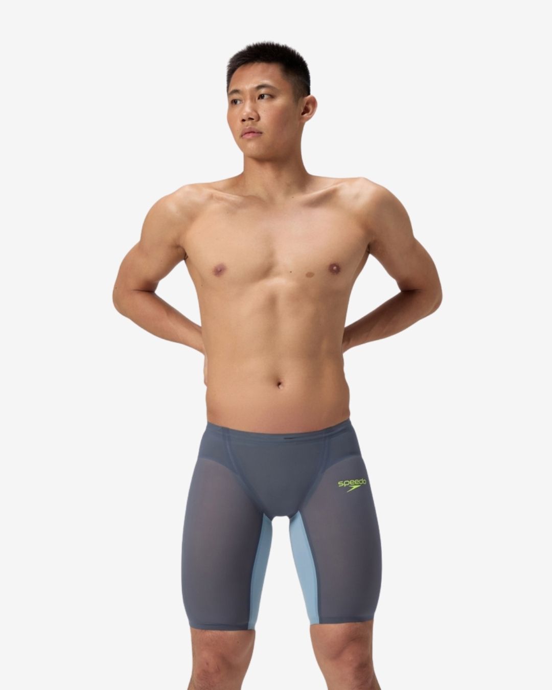 Costume Da Gara Speedo Fastskin LZR Pure Valor 2.0 Uomo Jammer Grey/Acadia Blue Grigio