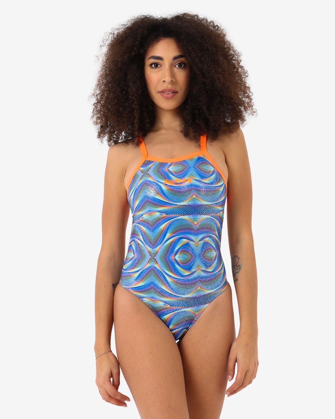 Costume Donna Nuoto Sincronizzato mod. Brillantinato Liquid Blu