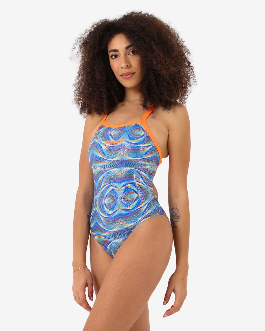 Costume Donna Nuoto Sincronizzato mod. Brillantinato Liquid Blu