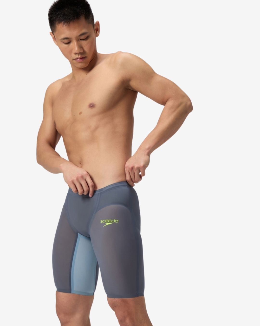 Costume Da Gara Speedo Fastskin LZR Pure Valor 2.0 Uomo Jammer Grey/Acadia Blue Grigio