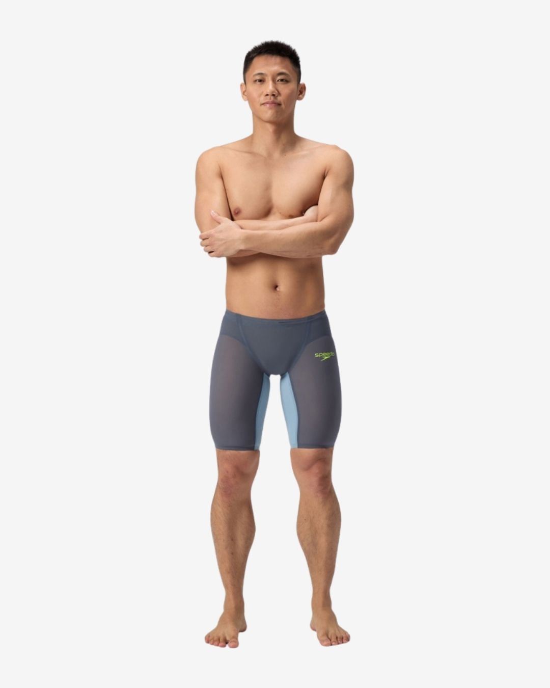 Costume Da Gara Speedo Fastskin LZR Pure Valor 2.0 Uomo Jammer Grey/Acadia Blue Grigio