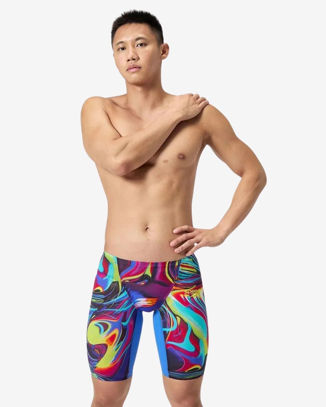 Costume Da Gara Speedo Fastskin LZR Pure Valor 2.0 Uomo Jammer Molten Blur/Cobalt Pop