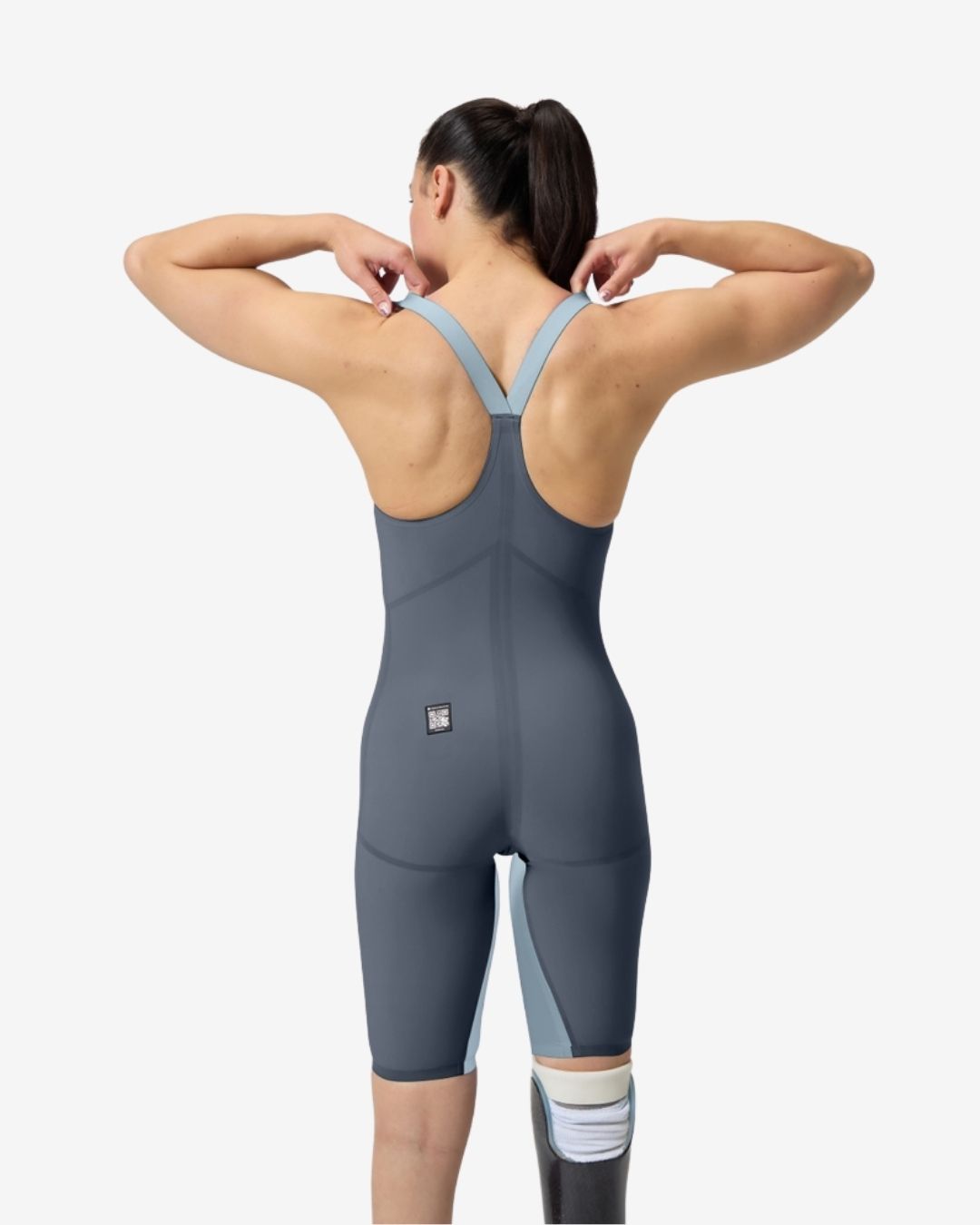 Costume Da Gara Donna Speedo Fastskin LZR Pure Valor 2.0 ClosedBack Grey/AcadiaBlue Grigio