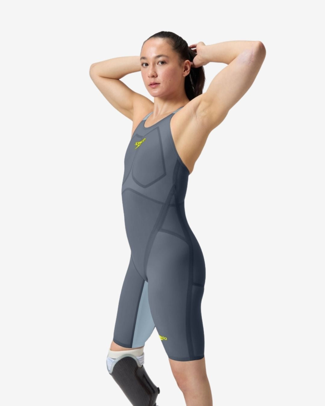 Costume Da Gara Donna Speedo Fastskin LZR Pure Valor 2.0 ClosedBack Grey/AcadiaBlue Grigio