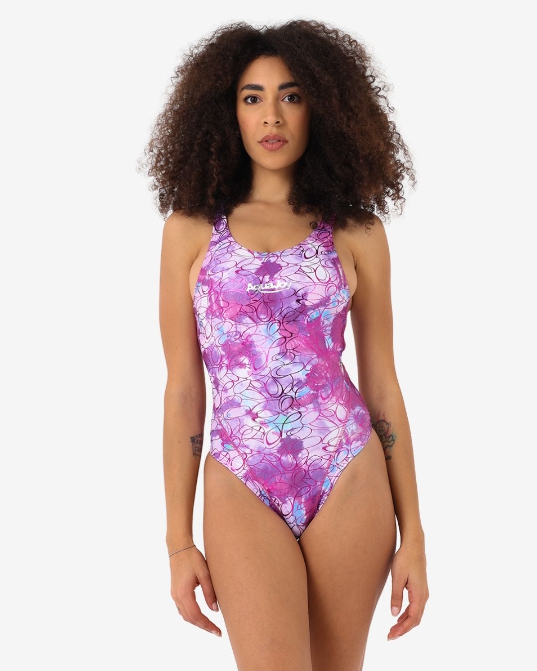 Costume Donna Nuoto Sincronizzato mod. Lake Fuxia Glitterato